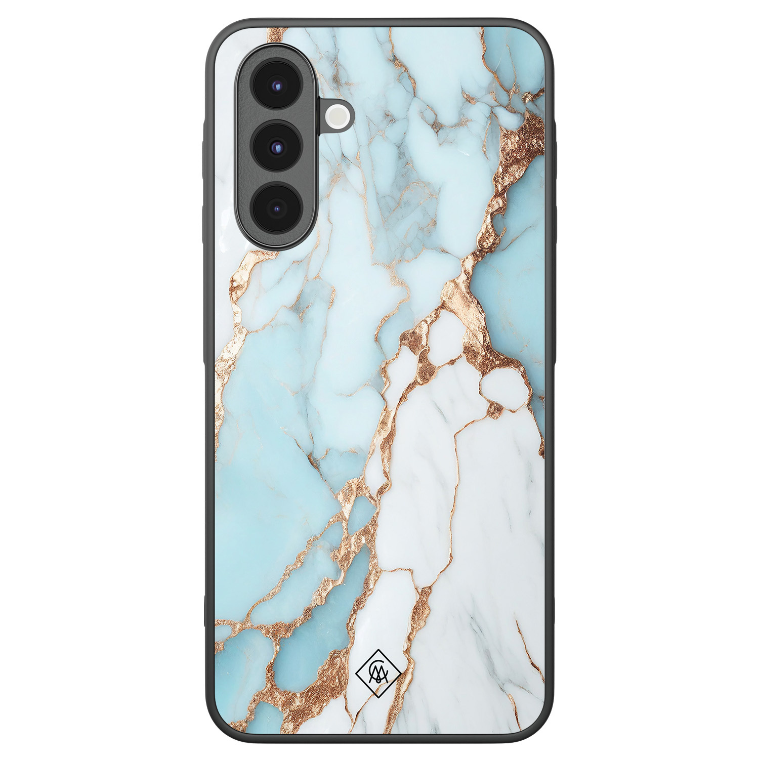 Samsung Galaxy A17 hoesje Marmer lichtblauw