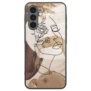 Casimoda Samsung Galaxy A17 hoesje - Abstract gezicht bruin