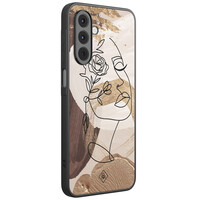 Casimoda Samsung Galaxy A17 hoesje - Abstract gezicht bruin