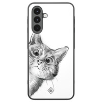 Casimoda Samsung Galaxy A17 hoesje - Peekaboo kat