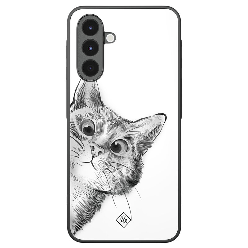 Casimoda Samsung Galaxy A17 hoesje - Peekaboo kat