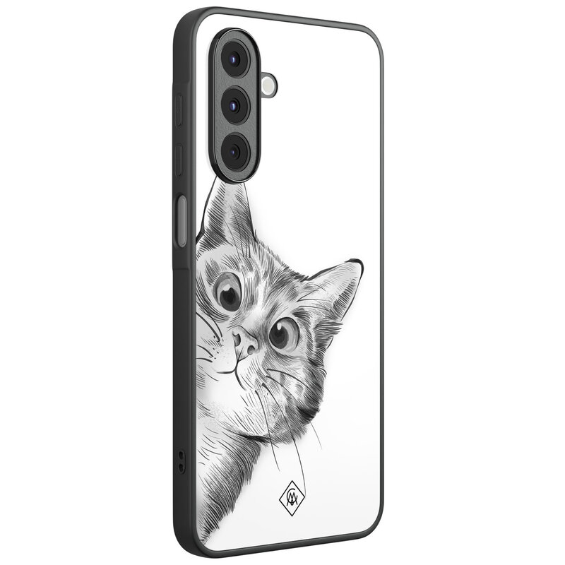 Casimoda Samsung Galaxy A17 hoesje - Peekaboo kat