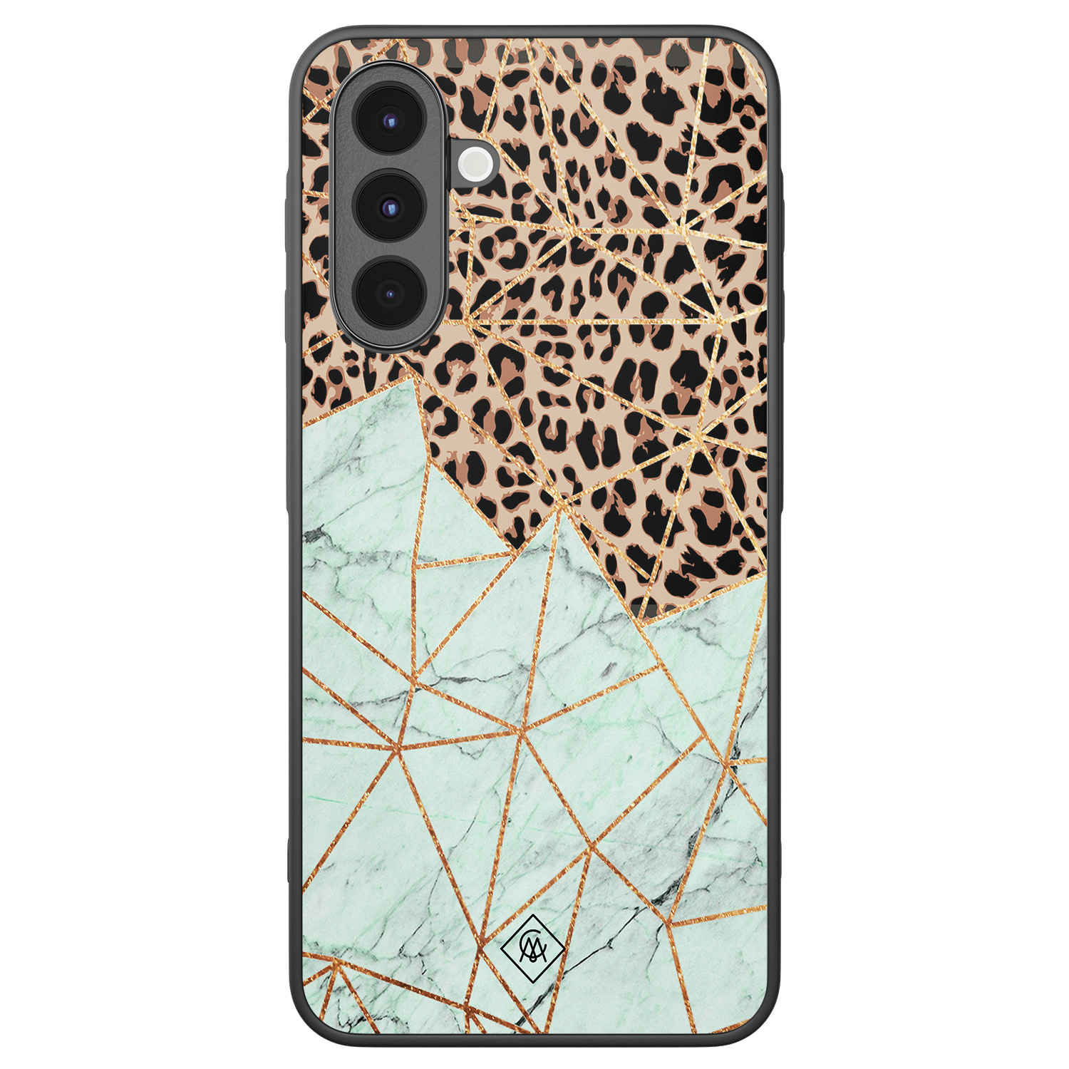 Samsung Galaxy A17 hoesje Luipaard marmer mint