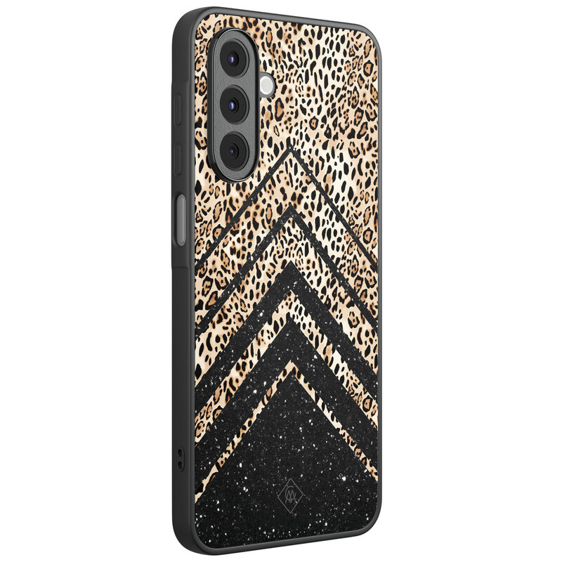 Casimoda Samsung Galaxy A17 hoesje - Chevron luipaard