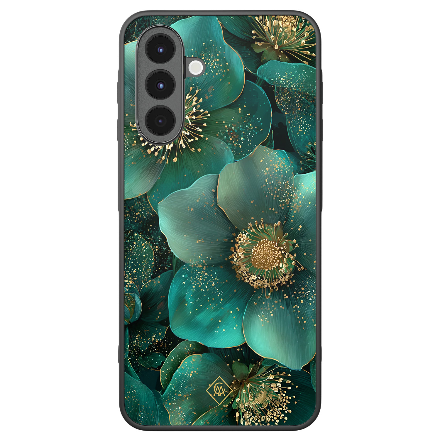 Samsung Galaxy A17 hoesje Emerald flowers