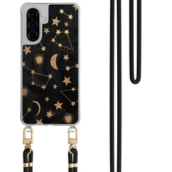 Casimoda Samsung Galaxy A57 hoesje met zwart koord - Counting the stars
