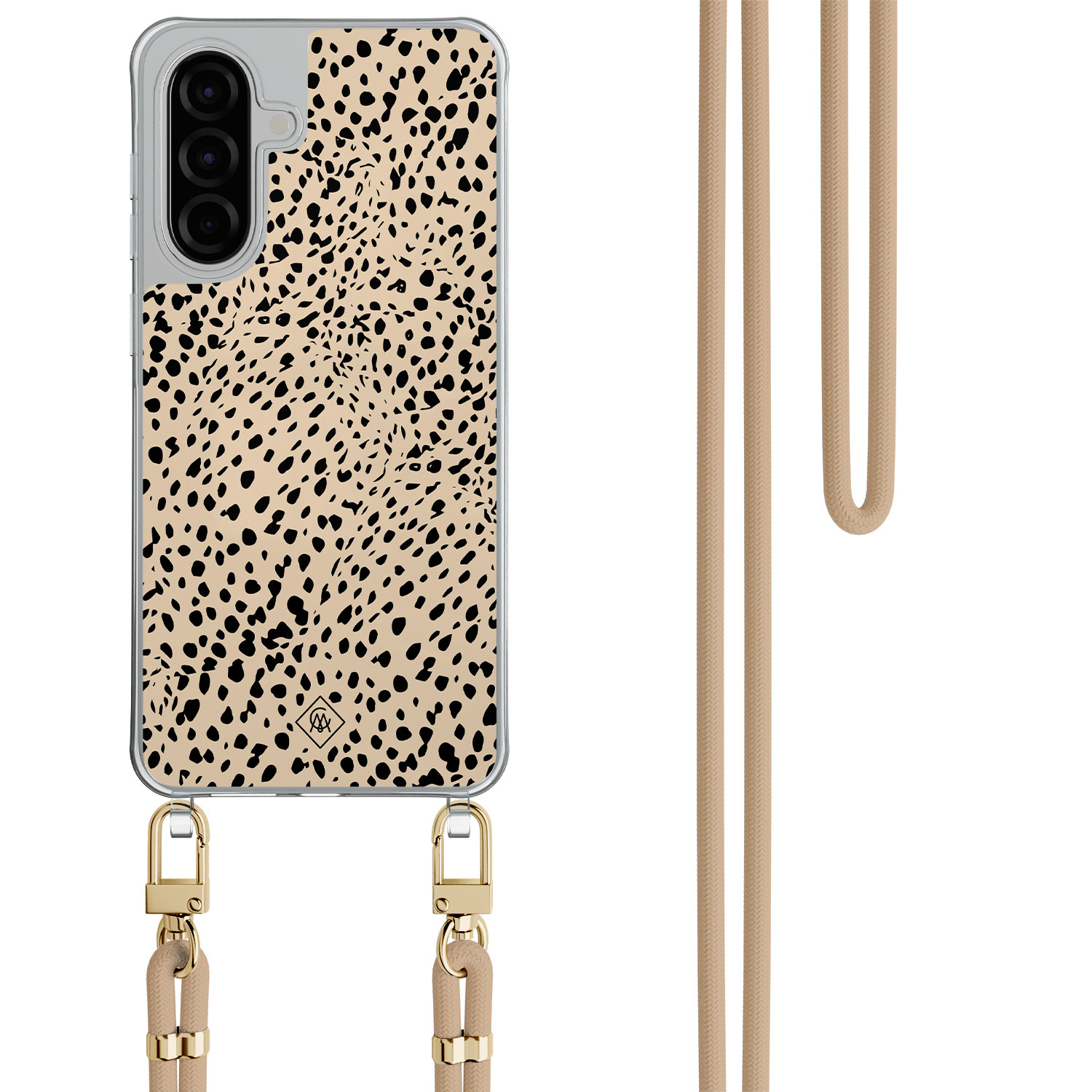 Samsung Galaxy A57 hoesje met beige koord Spot on