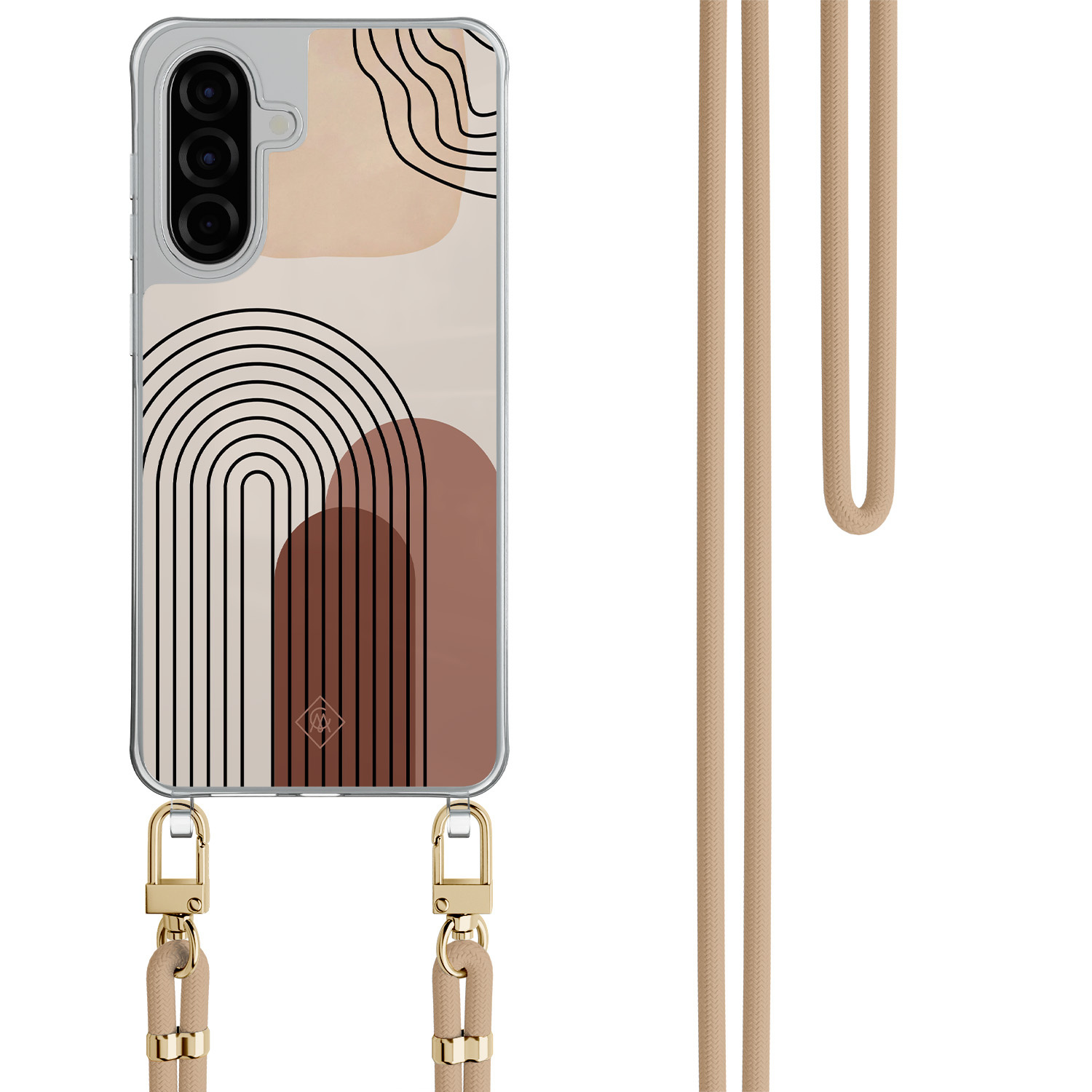 Samsung Galaxy A57 hoesje met beige koord Warm curves