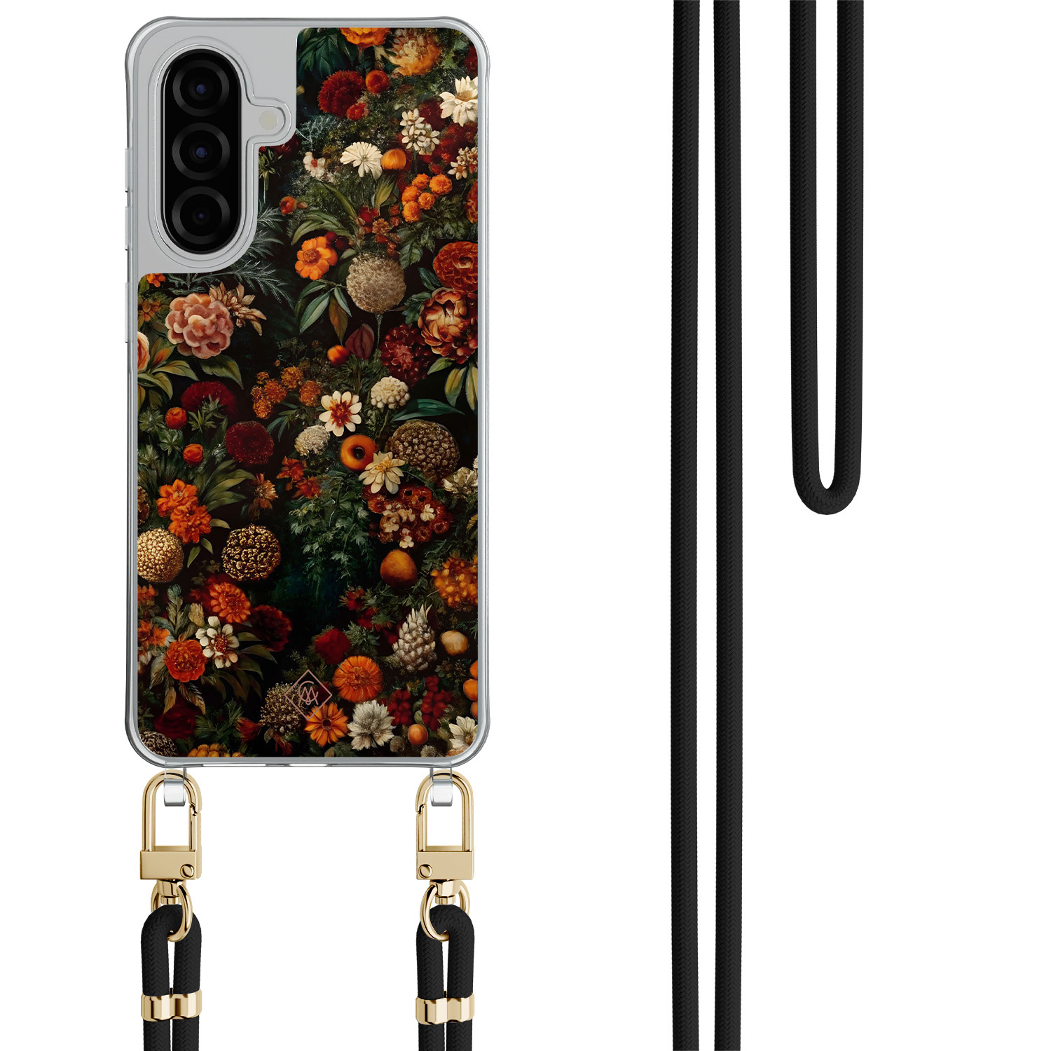 Samsung Galaxy A57 hoesje met zwart koord Exotic garden