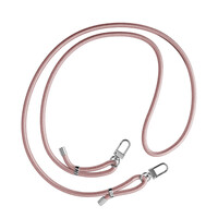 Casimoda Samsung Galaxy A57 hoesje met rosegoud koord - Floral violet