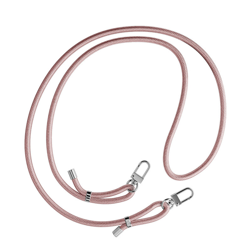 Casimoda Samsung Galaxy A57 hoesje met rosegoud koord - Floral violet