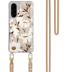 Casimoda Samsung Galaxy A57 hoesje met beige koord - In bloom