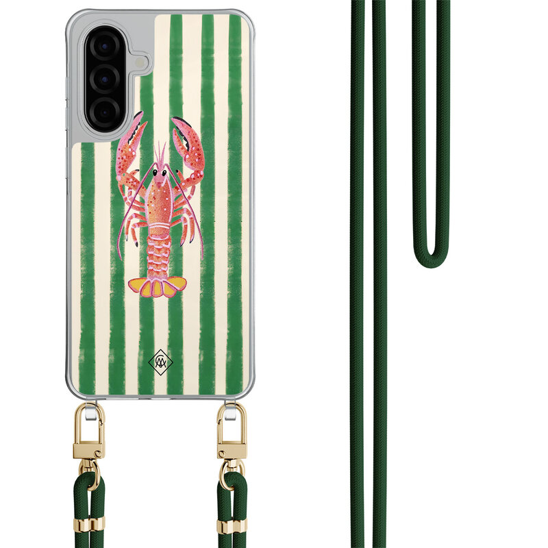 Casimoda Samsung Galaxy A57 hoesje met groen koord - Kreeft
