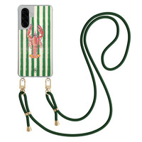 Casimoda Samsung Galaxy A57 hoesje met groen koord - Kreeft