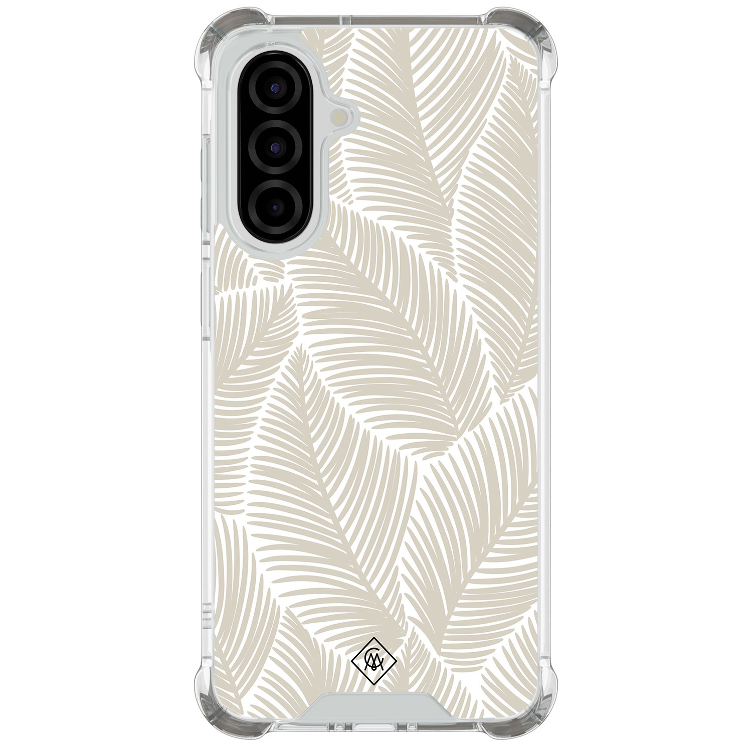 Samsung Galaxy A57 shockproof hoesje Palmy leaves beige