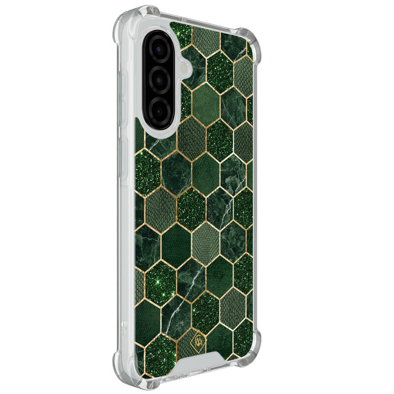 Casimoda Samsung Galaxy A57 shockproof hoesje - Kubus groen