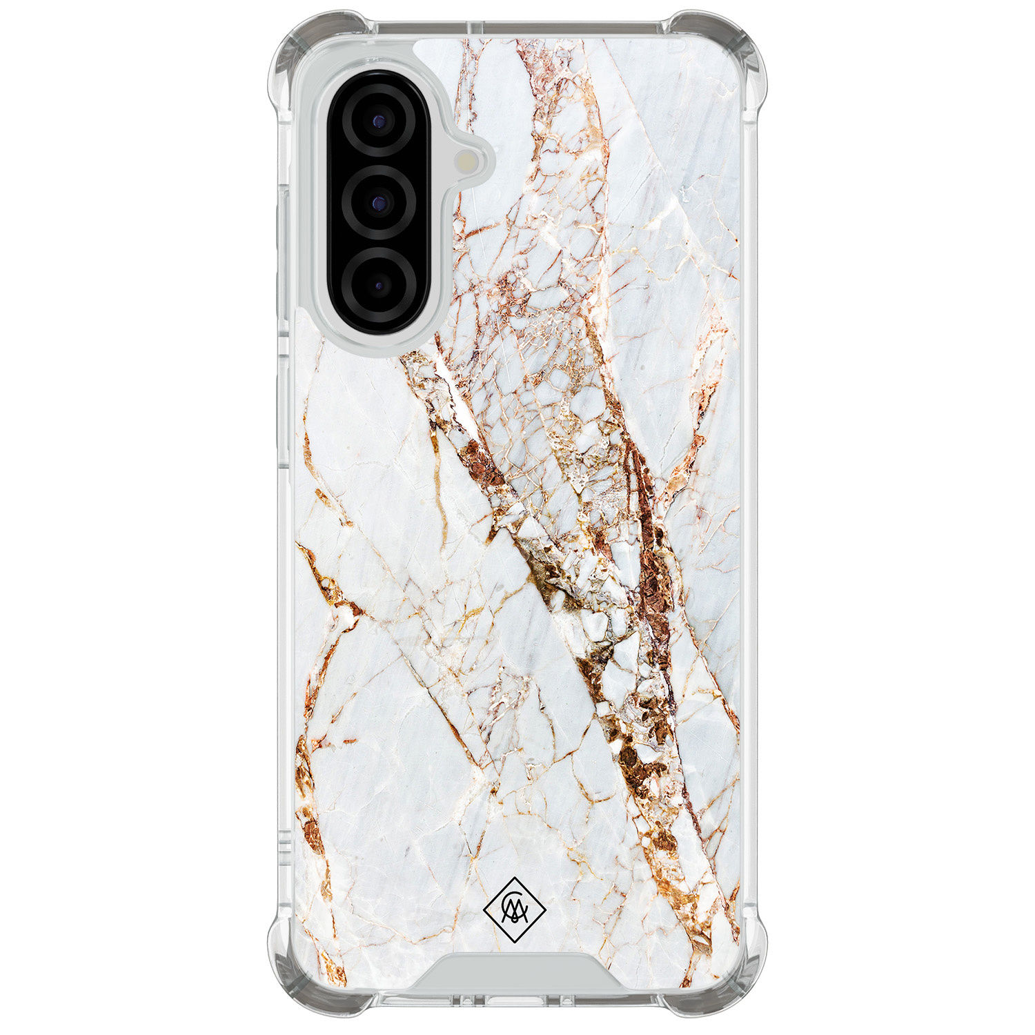 Samsung Galaxy A57 shockproof hoesje Marmer goud