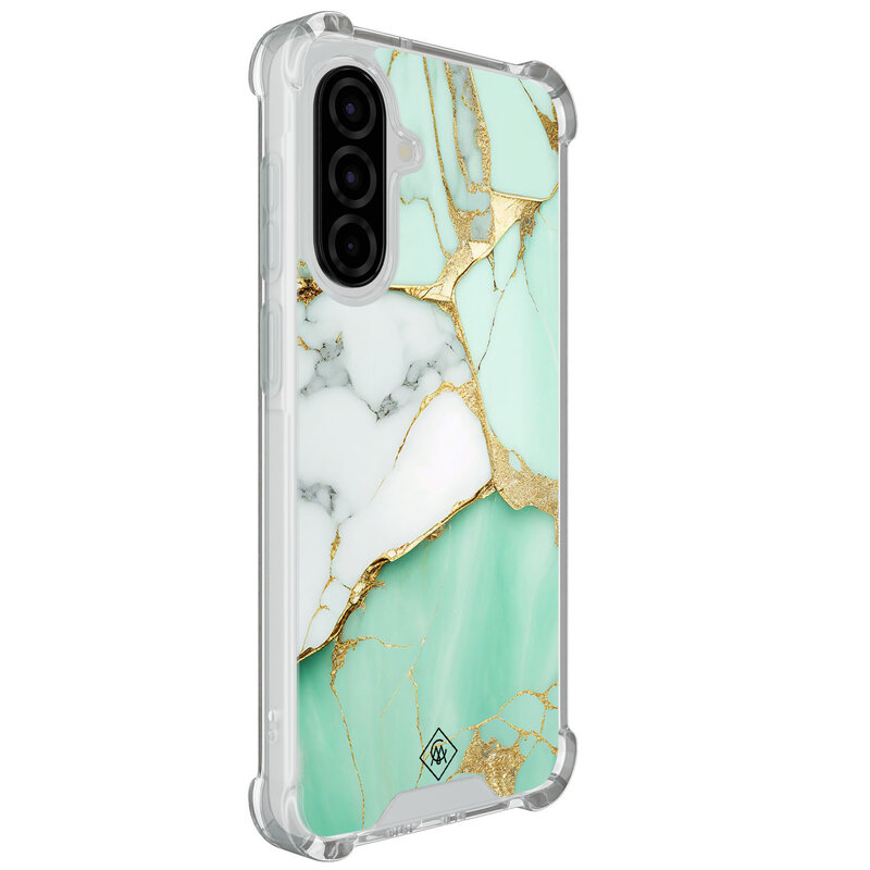 Casimoda Samsung Galaxy A57 shockproof hoesje - Marmer mintgroen