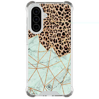 Casimoda Samsung Galaxy A57 shockproof hoesje - Luipaard marmer mint