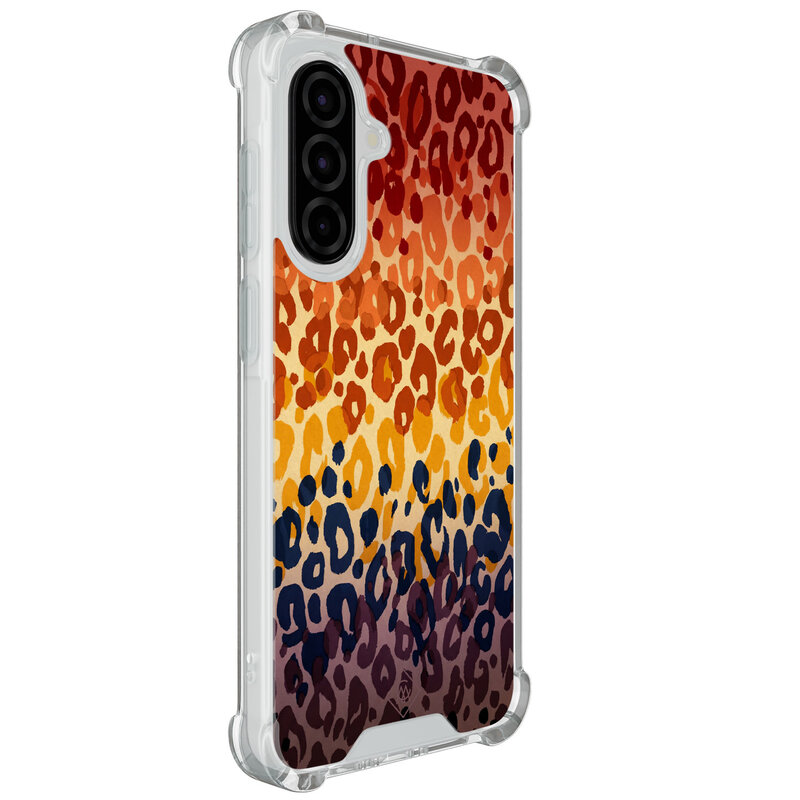 Casimoda Samsung Galaxy A57 shockproof hoesje - Luipaard kleurrijk