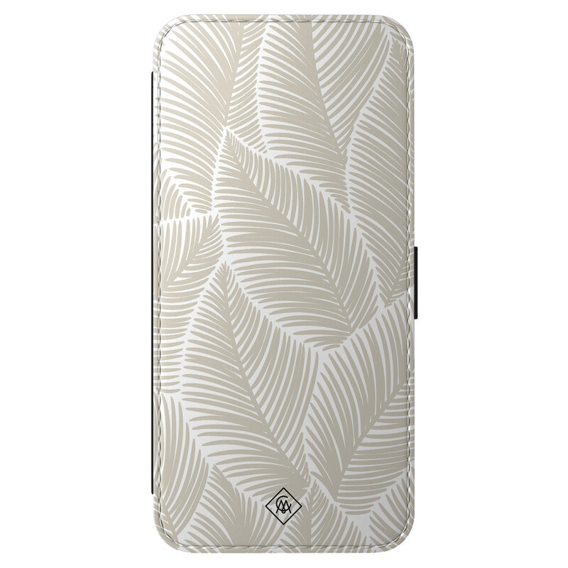 Casimoda Samsung Galaxy A57 flipcase - Palm leaves beige