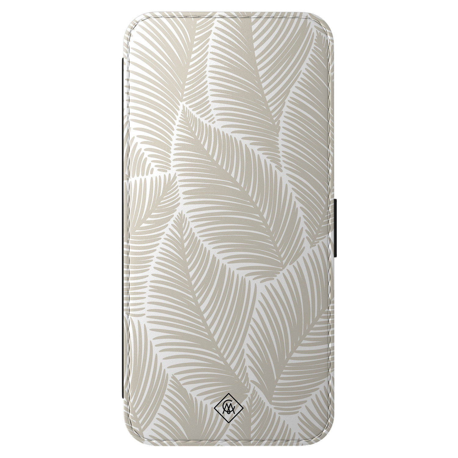 Samsung Galaxy A57 flipcase Palm leaves beige