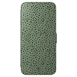 Casimoda Samsung Galaxy A57 flipcase - Green confetti