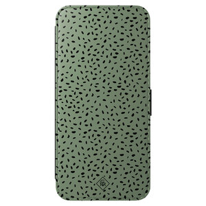 Casimoda Samsung Galaxy A57 flipcase - Green confetti