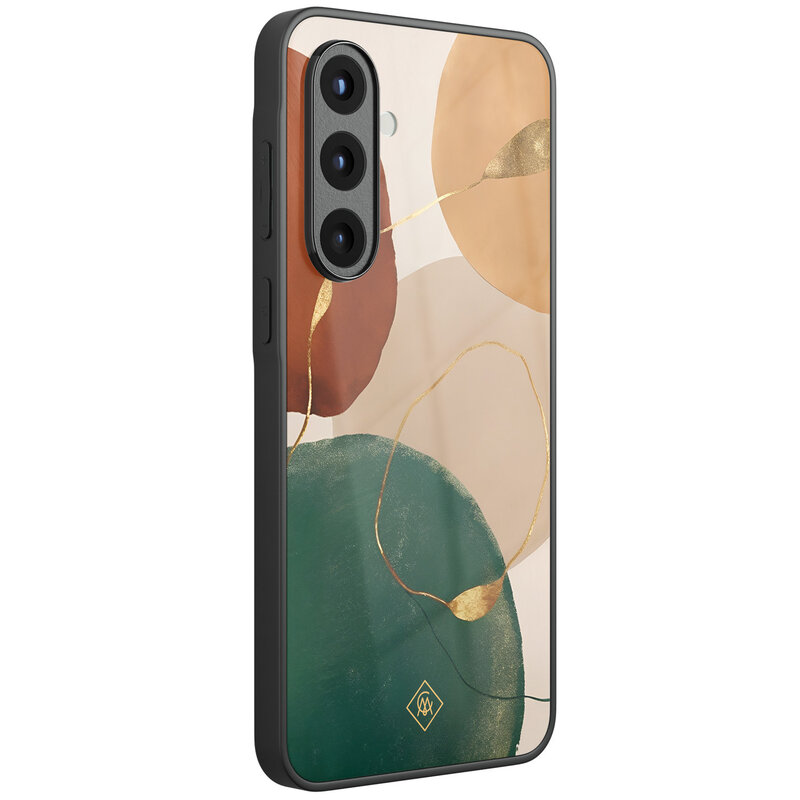 Casimoda Samsung Galaxy A57 glazen hardcase - Earthy luxe