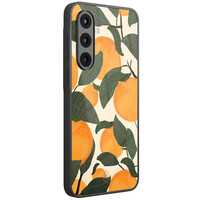 Casimoda Samsung Galaxy A57 glazen hardcase - Orange garden