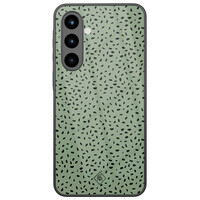 Casimoda Samsung Galaxy A57 glazen hardcase - Green confetti