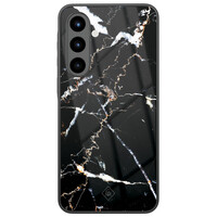 Casimoda Samsung Galaxy A57 glazen hardcase - Marmer zwart