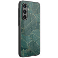 Casimoda Samsung Galaxy A57 glazen hardcase - Monstera leaves
