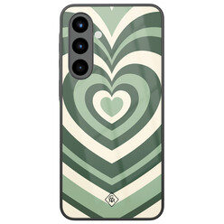 Casimoda Samsung Galaxy A57 glazen hardcase - Hart swirl groen