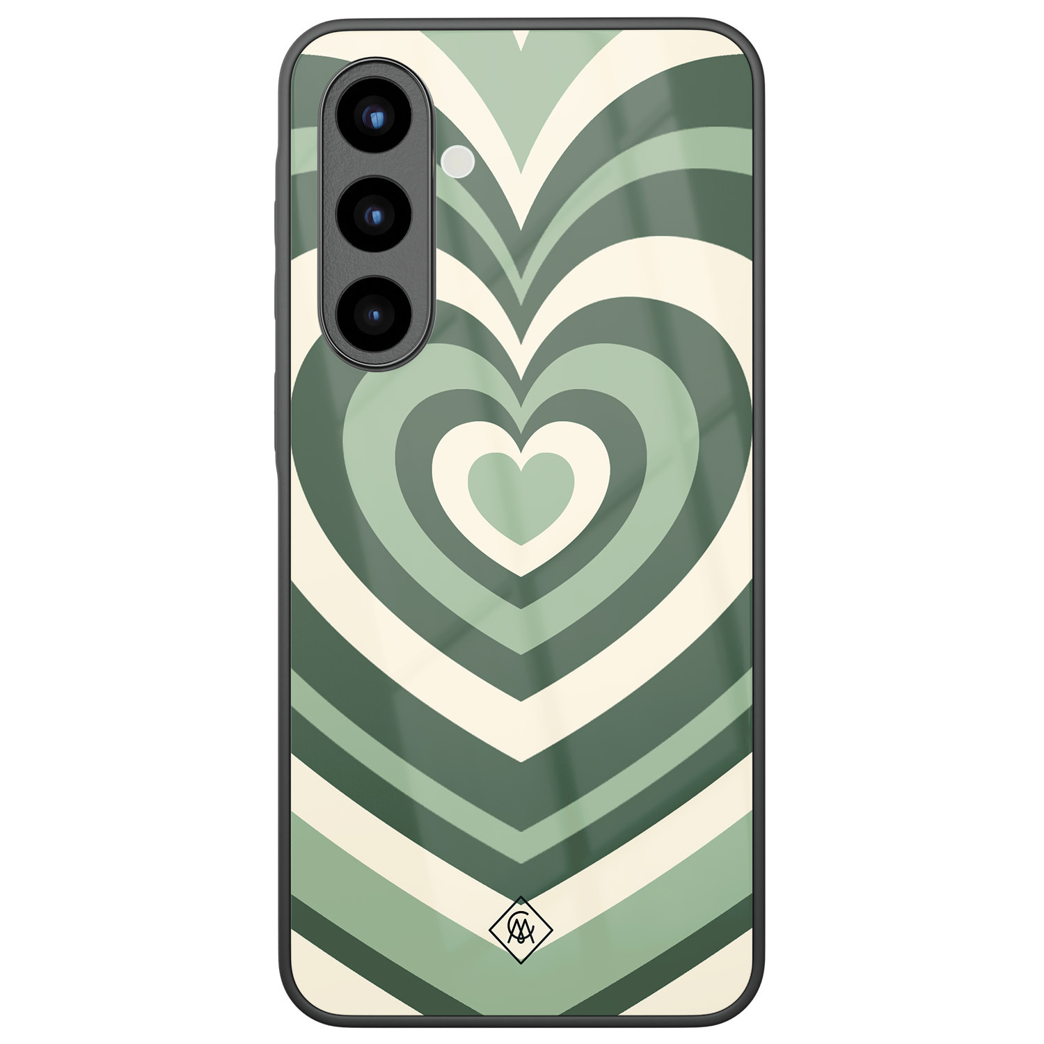 Samsung Galaxy A57 glazen hardcase Hart swirl groen