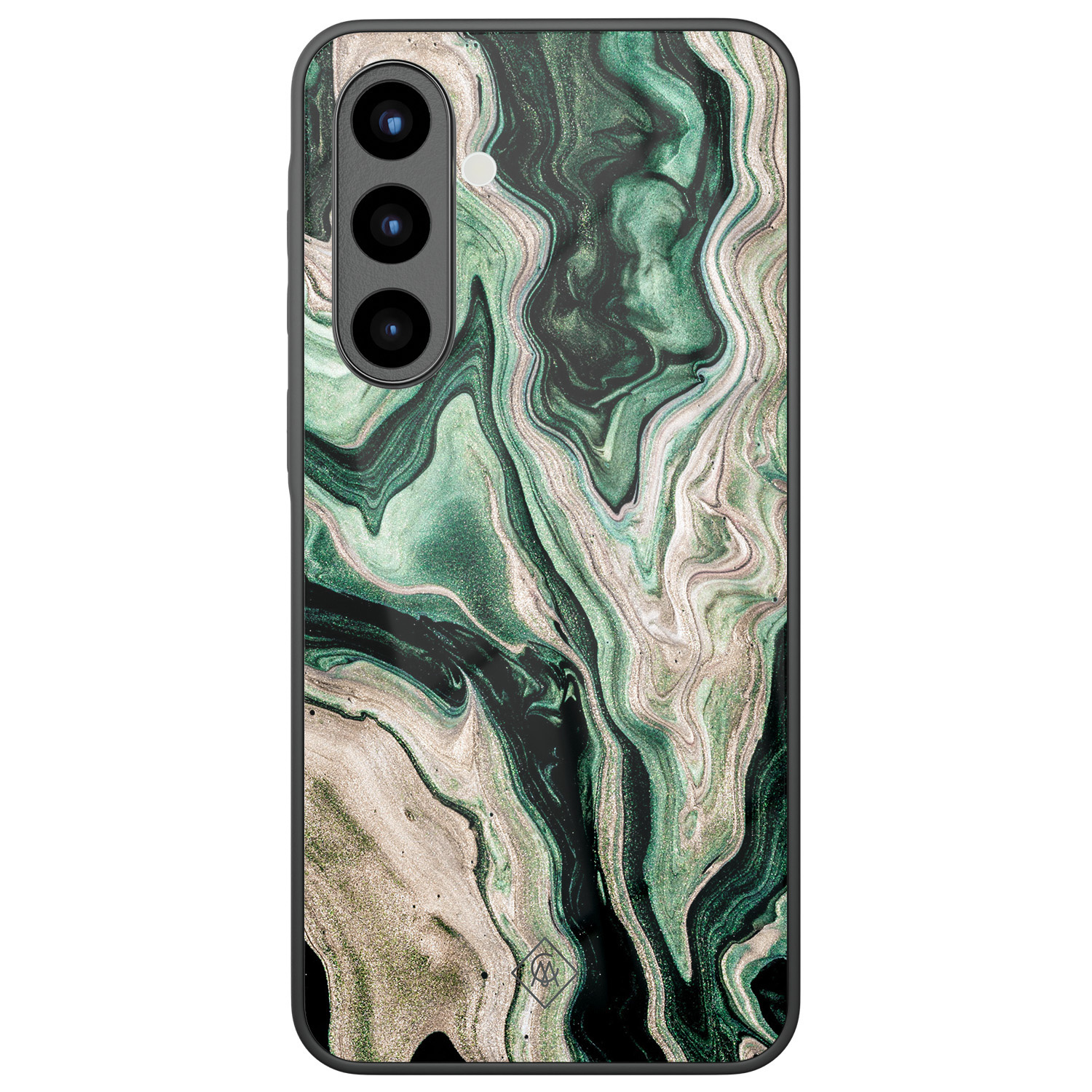 Samsung Galaxy A57 glazen hardcase Green waves