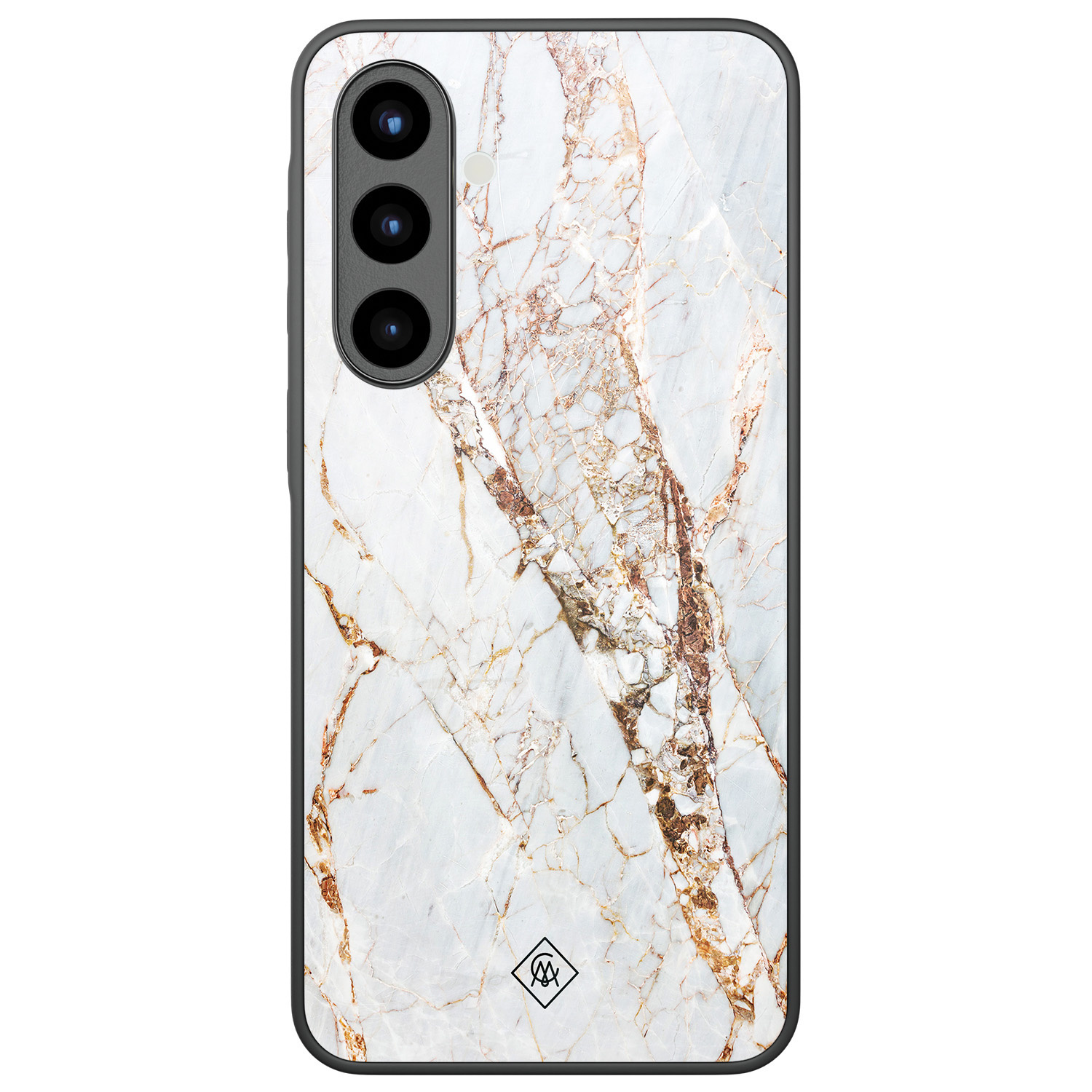 Samsung Galaxy A57 glazen hardcase Marmer goud
