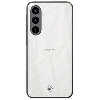 Casimoda Samsung Galaxy A57 glazen hardcase - Vive la vie