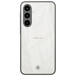 Casimoda Samsung Galaxy A57 glazen hardcase - Vive la vie