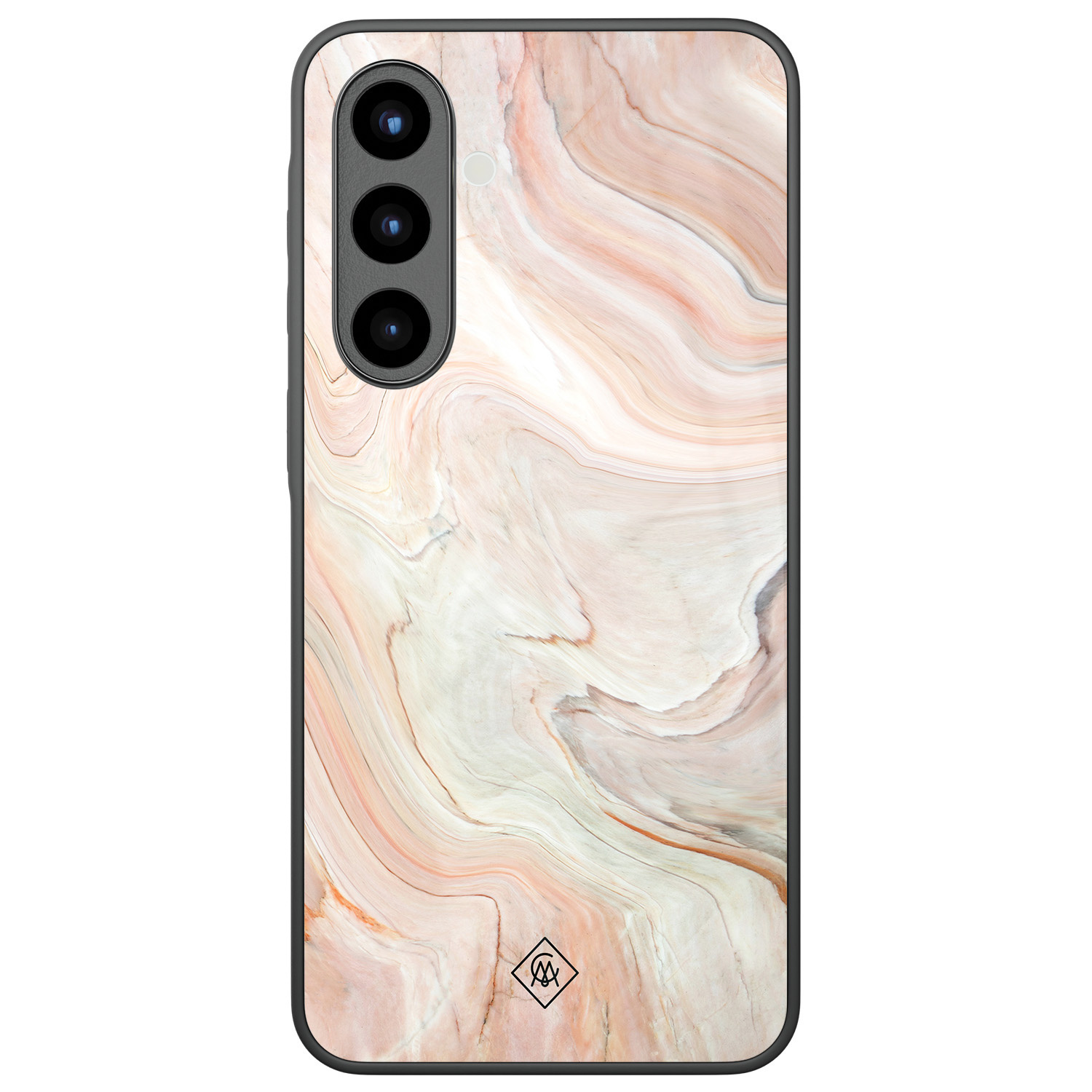 Samsung Galaxy A57 glazen hardcase Marmer waves