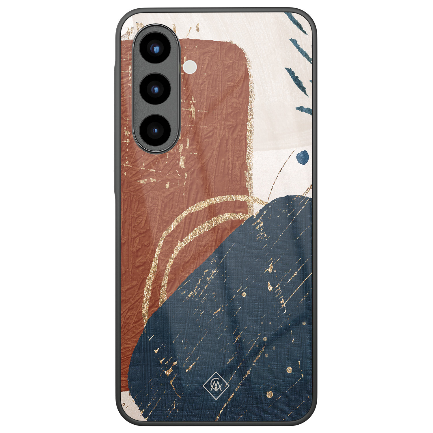 Samsung Galaxy A57 glazen hardcase Abstract terracotta