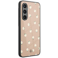 Casimoda Samsung Galaxy A57 glazen hardcase - Sweet daisies