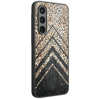 Casimoda Samsung Galaxy A57 glazen hardcase - Chevron luipaard