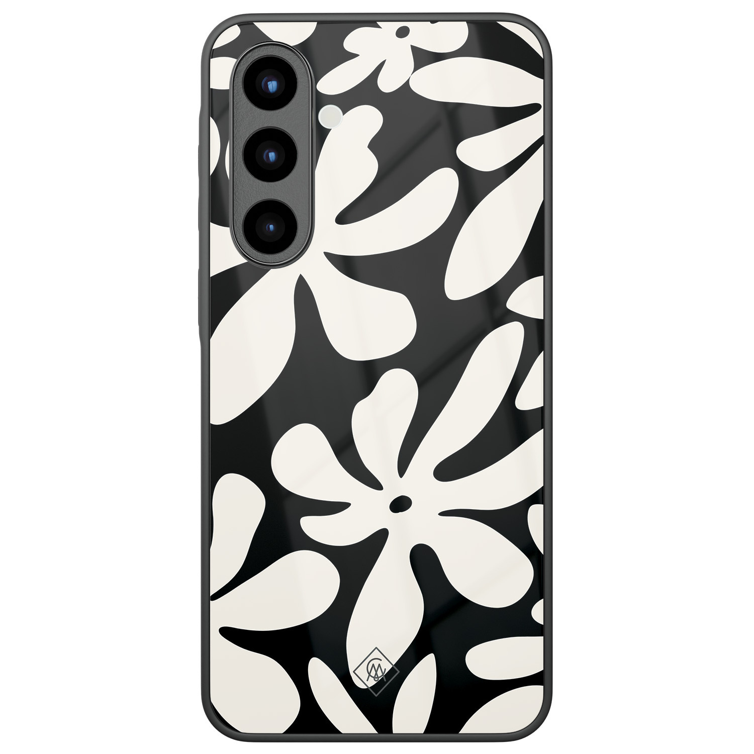 Samsung Galaxy A57 glazen hardcase Noir bloom