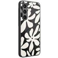 Casimoda Samsung Galaxy A57 glazen hardcase - Noir bloom