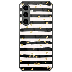 Casimoda Samsung Galaxy A57 glazen hardcase - Hart streepjes