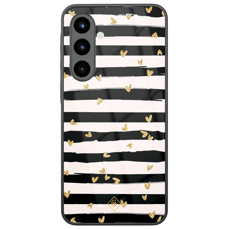 Casimoda Samsung Galaxy A57 glazen hardcase - Hart streepjes