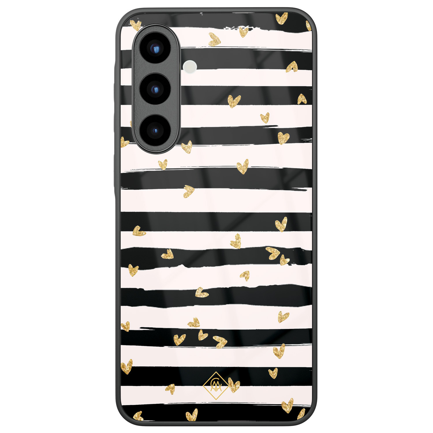 Samsung Galaxy A57 glazen hardcase Hart streepjes