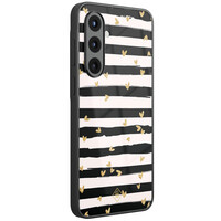Casimoda Samsung Galaxy A57 glazen hardcase - Hart streepjes