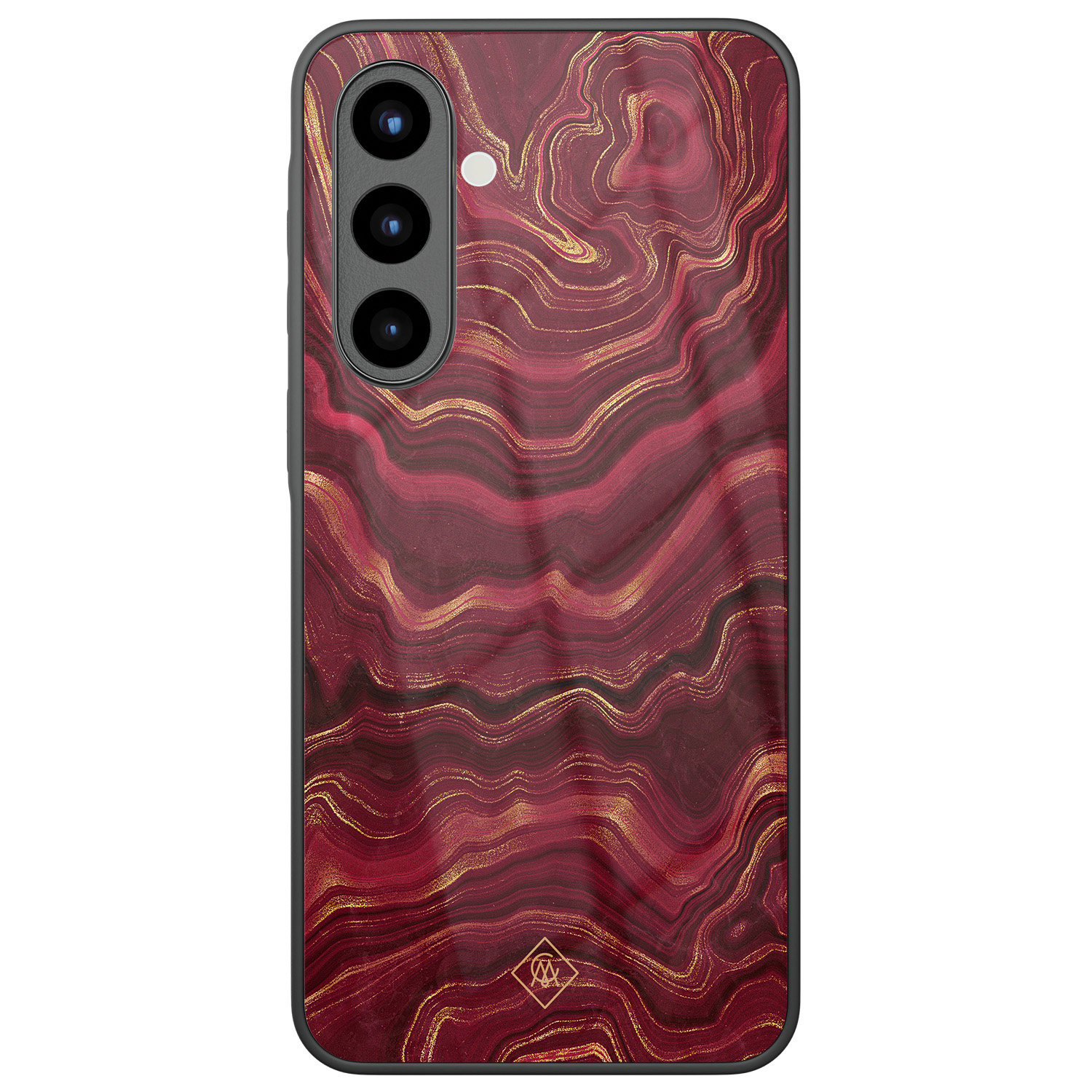 Samsung Galaxy A57 glazen hardcase Agate rood